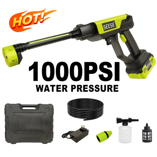 Cordless Pressure Washer with Single Port Charger Base, Portable Bottle Washer for Car, Home Cleaning & Garden Watering