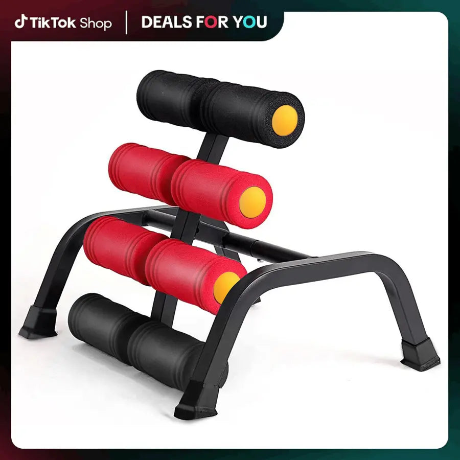 Mini Inversion Table & Glutes Trainer Machine – Lower Back & Waist Exercise, Strength Training & Relaxation with Foam Rollers