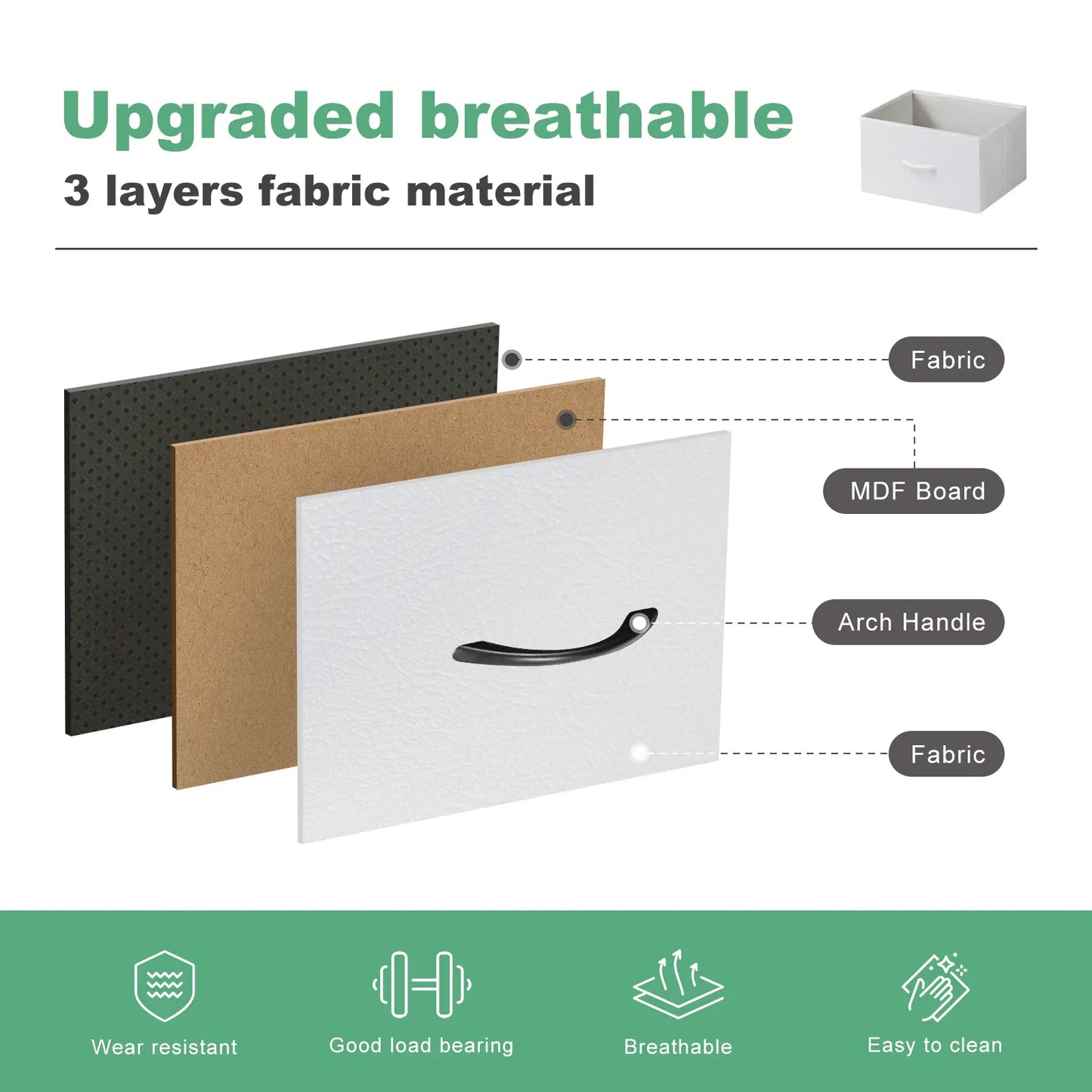 9-Drawer Fabric Storage Tower – Bedroom Dresser with Fabric Bins, Steel Frame & Wood Top for Bedroom, Closet & Home Organization