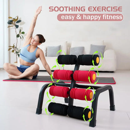 Mini Inversion Table & Glutes Trainer Machine – Lower Back & Waist Exercise, Strength Training & Relaxation with Foam Rollers
