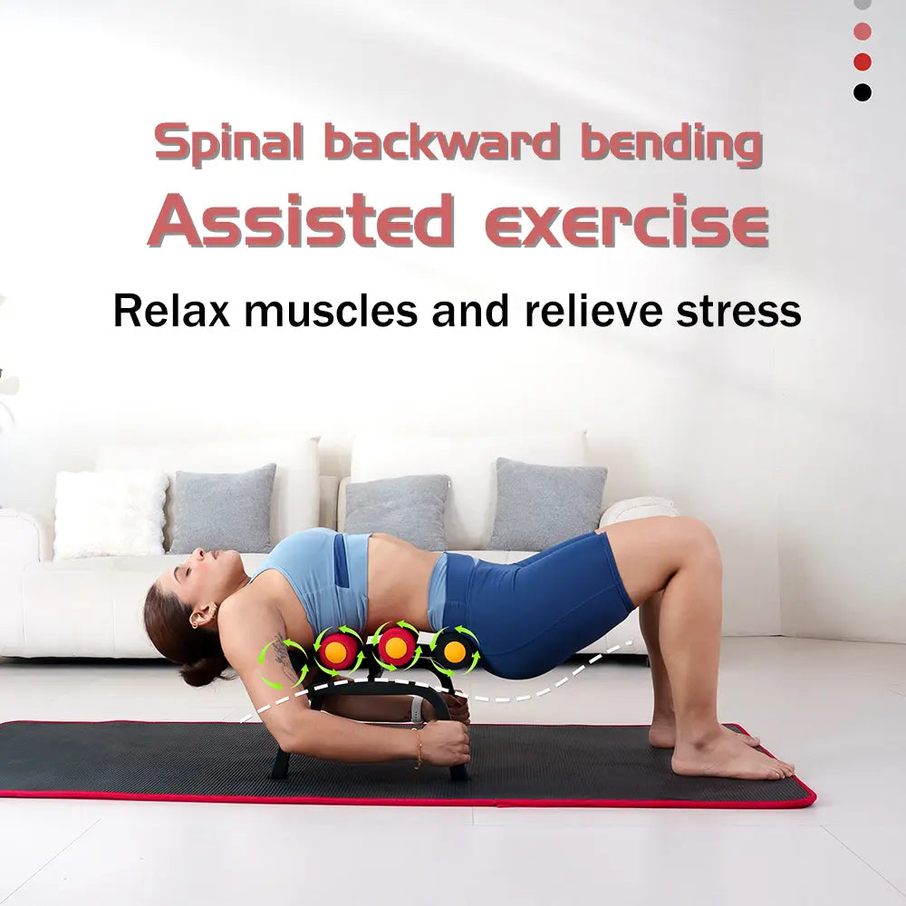 Mini Inversion Table & Glutes Trainer Machine – Lower Back & Waist Exercise, Strength Training & Relaxation with Foam Rollers