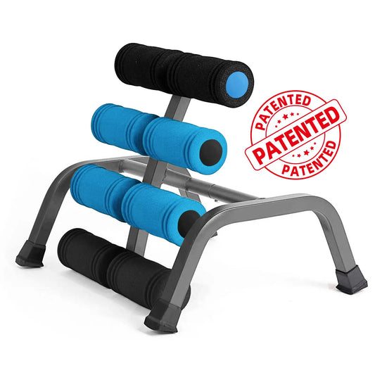 Mini Inversion Table & Glutes Trainer Machine – Lower Back & Waist Exercise, Strength Training & Relaxation with Foam Rollers